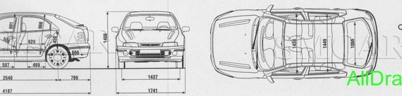 Fiat Brava (Фиат Брава ) - чертежи (рисунки) автомобиля